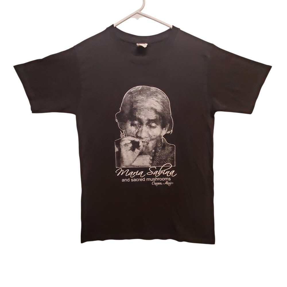 Maria Sabina Sacred Mushrooms Oaxaca Mexico Graphic T Shirt Mens Small Tee